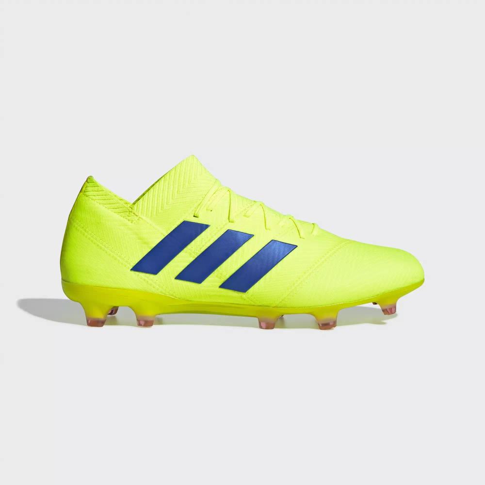 Adidas Nemeziz 18.1 Firm Ground Tacos de Futbol Amarillos Para Mujer (MX-33573)